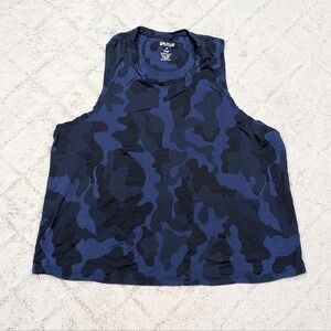 Splits 59 Top Women's M Blue Camo Syd Tank Sleeveless Active Lightweight